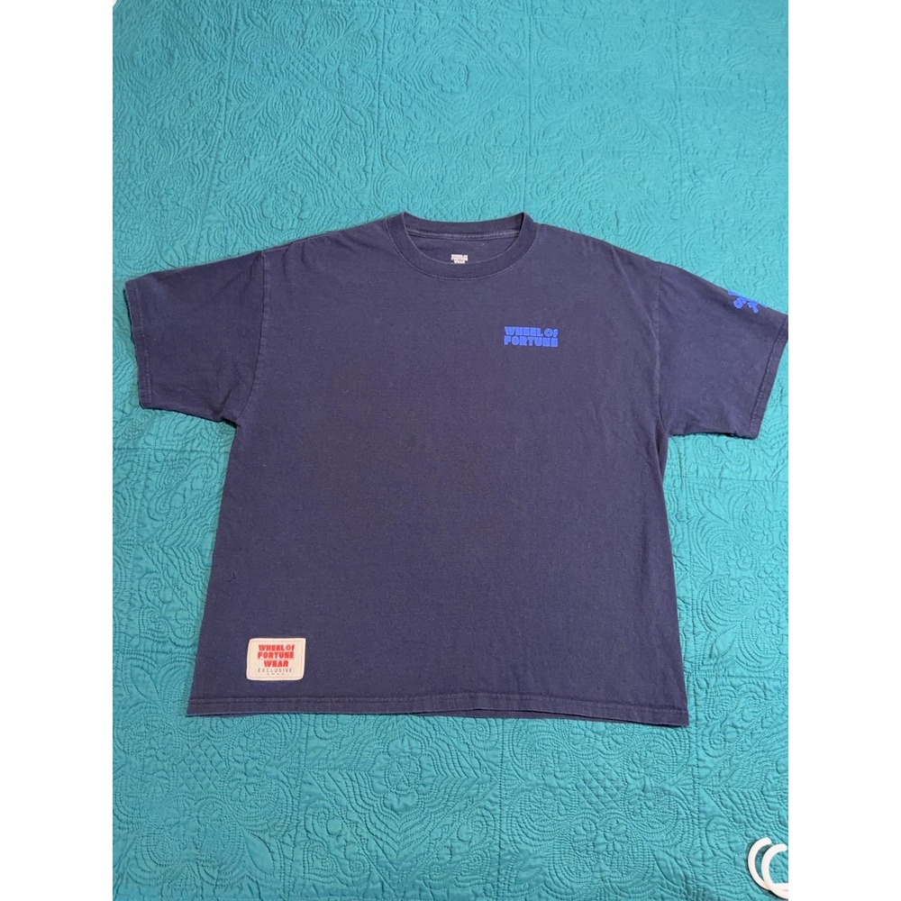 Wheel Of Fortune Wear Exclusive T Shirt Mens XL Navy Blue Spin Logo Graphic Tee